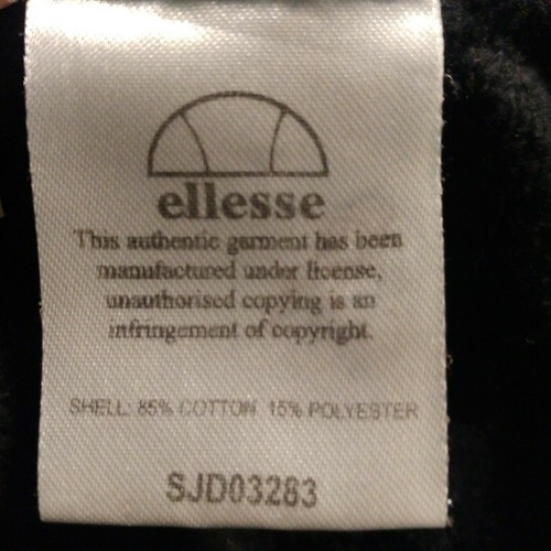 Ellesse black cut off full zip Hoodie. UK women's size 8 - Picture 7 of 10