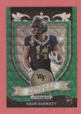 Sage Surratt 2021 Panini Prizm Draft GREEN WAVE PRIZMS PARALLEL Rookie 177 LIONS