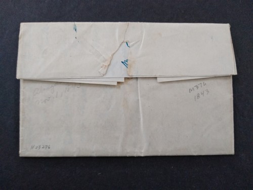 Maryland: Cubierta sin estampillas Abingdon 1843, PEQUEÑA LÍNEA RECTA NEGRA - Imagen 3 de 4