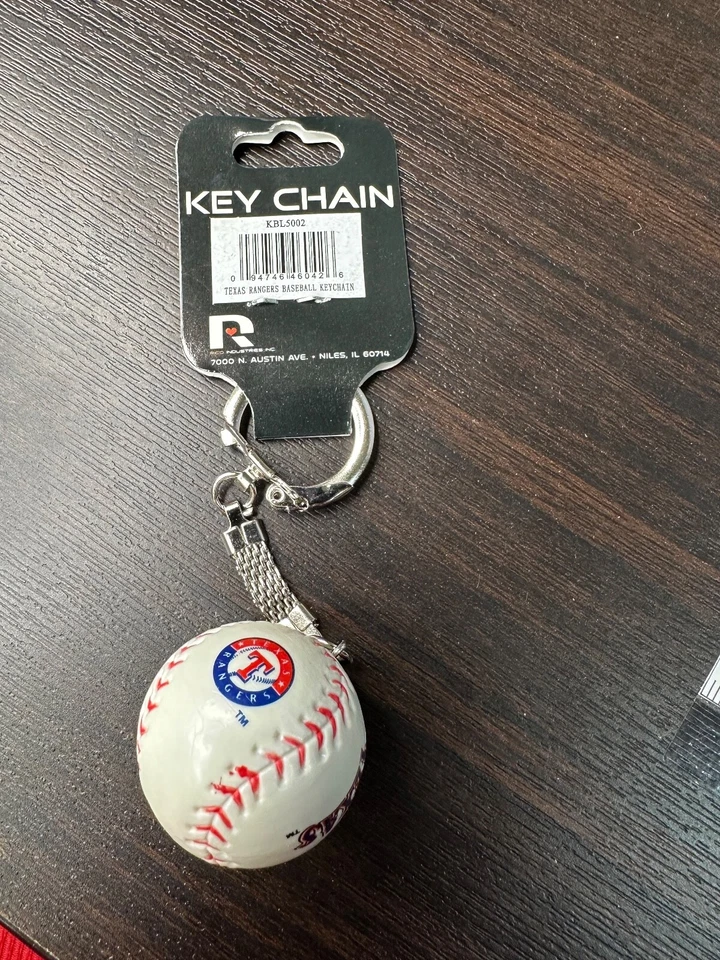 Texas Ranger Baseball Keychain New - Image 4 of 4