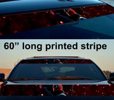 60" Wilson Superhero Sun Strip Printed Windshield Car Vinyl Sticker Decal