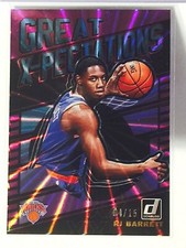 2019-20 Donruss R.J. Barrett Purple Laser Great X-Pectations Rookie SSP #'d 4/15