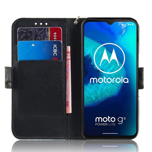 Leather Wallet Phone Case for Moto G9 G8 E6 G7 G6 G5S Power Play Plus Pattern - Picture 11 of 47