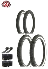 ALTALINE BICYCLE HEAVYDUTY DIAMOND TREAD S2 TIRES 20 x 2.125 W/TUBES & RIMSTRIPS