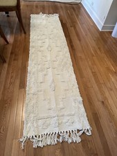 Uphome Boho Runner Rug 2' x 4.3' Tufted Cotton Accent Throw Rug with Tassel