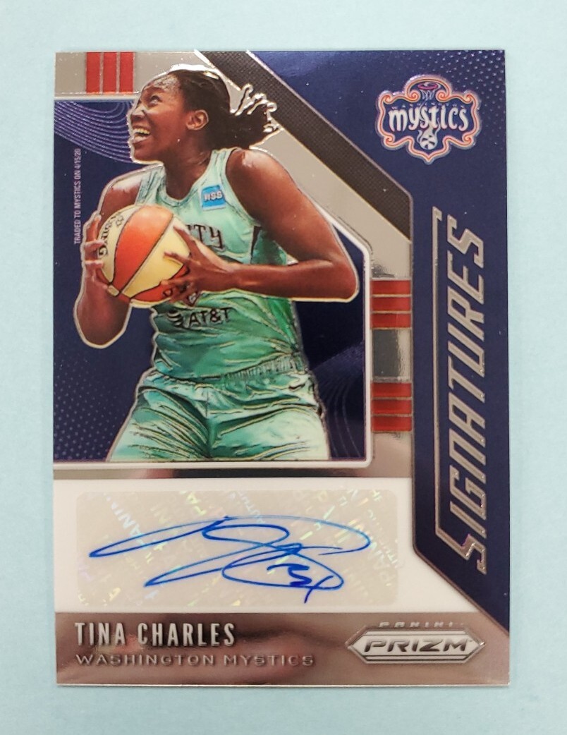2020/21 Panini Prizm WNBA Tina Charles Auto Signatures #SG-TCH Card