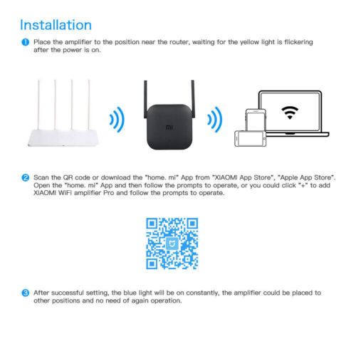 Xiaomi WiFi Repetidor Pro Extensor Amplificador de Señal 300M + Enchufe Reino Unido UE, Envío Gratis - Imagen 4 de 9