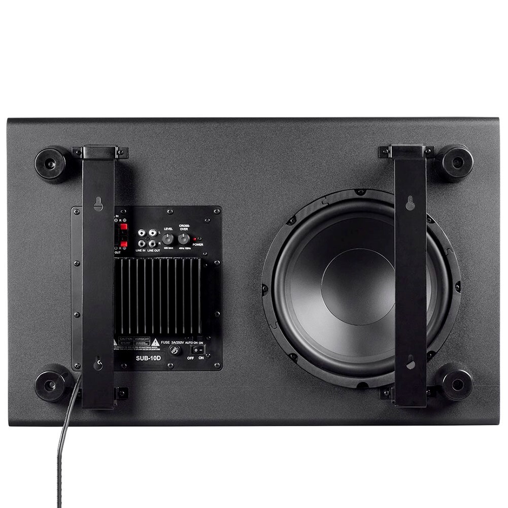 150W 10" Active Subwoofer Powered Home Theater Stereo Speaker System w/Amplifier
