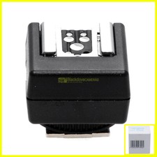 Canon camera hot shoe TTL flash slide with sync socket. Adapter. Socket.
