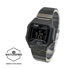 Casio Standard Digital Black Ion Plated Stainless Steel Band Watch B650WB-1B