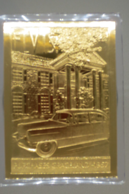 #ad #ad Elvis Presley Danbury Mint Encased 22kt Gold Card Purchases Graceland 1957 $29.95