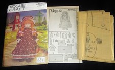VOGUE 8336 - 18" EARLY AMERICAN DOLL AND OUTFIT SEWING PATTERN UNCUT FF