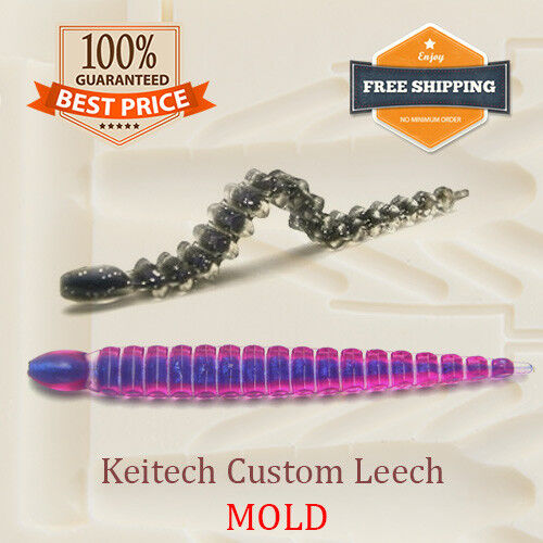 Keitech Custom Leech Fishing Mold Lure Bait Worm Soft Plastic 75-150 mm - Picture 1 of 3
