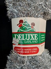 Vtg 12' Deluxe Tinsel Garland - Made in USA by Young