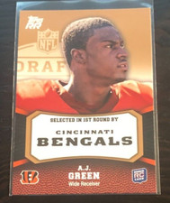 2011 Topps Rising Rookies A.J. GREEN Gold Rookie Card RC #150 Bengals