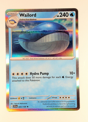 Wailord 041 Pokemon SV09 Journey Together Holo Rare NP Foil | eBay
