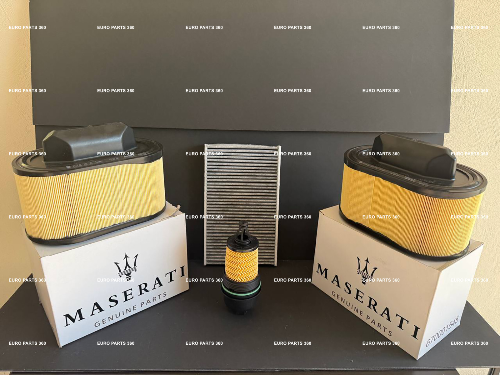 MASERATI GHIBLI QUATTROPORTE LEVANTE ENGINE OIL AIR CABIN POLLEN FILTERS SET