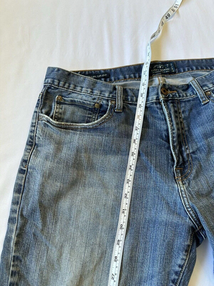 Lucky Brand 221 Straight Leg Mens Jeans Fair Oaks Size 36x 32 Was $129 Rare - Image 3 of 4
