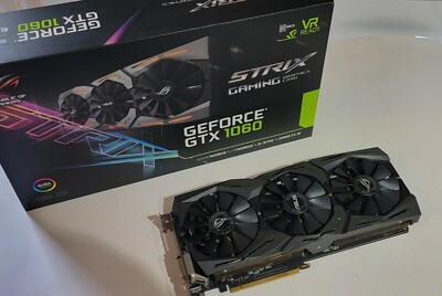 ASUS ROG STRIX GeForce GTX 1060 6gb OC Edition Aura Sync VR NEVER