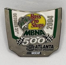 2004 Bass Pro Shops 500 Atlanta Georgia NASCAR Race Car Racing Lapel Hat Pin