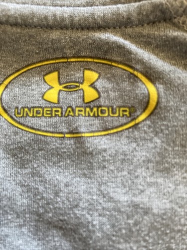 Under Armour Pullover Long Sleeve Dri-Fit Top Gray and Yellow Youth Medium - Picture 10 of 14