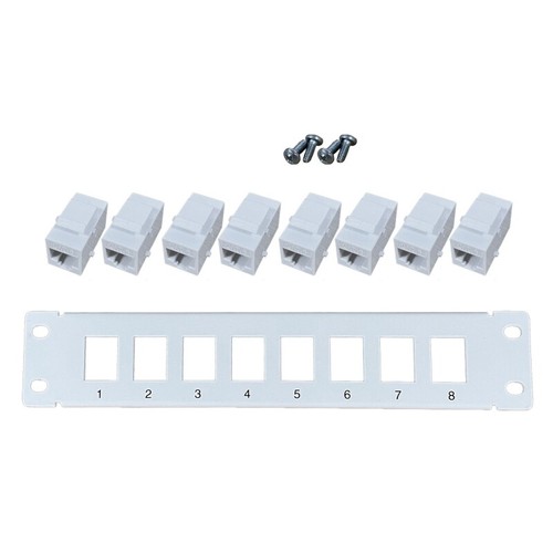 Panneau de brassage Ethernet Cat6 8 ports RJ45 montage mural et en rack Keystone Jack Module - Photo 18/20