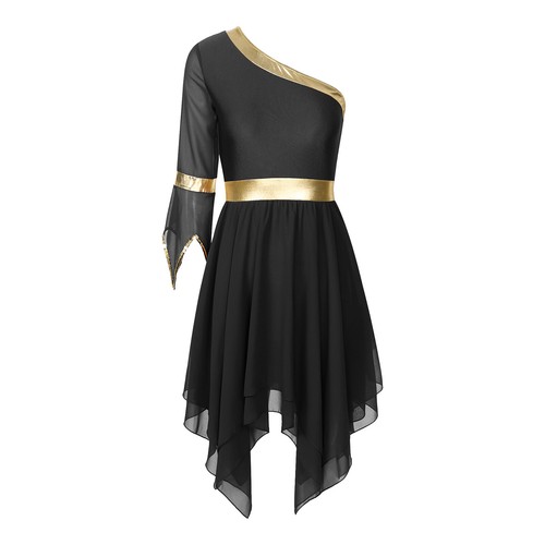 Para mujeres Disfraz de Baile Fiesta Vestido Show Vestidos de Baile Ropa Corta Borde Gimnasio - Imagen 23 de 77