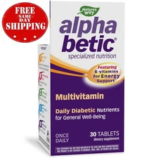 Nature's Way alpha betic Diabetic Multivitamin for Daily Nutritional Support ...