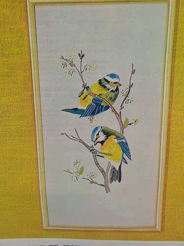 Vintage Penelope Blue Tits Birds Needlepoint Kit (Open) - 8" x 15" (3092) - Picture 2 of 10