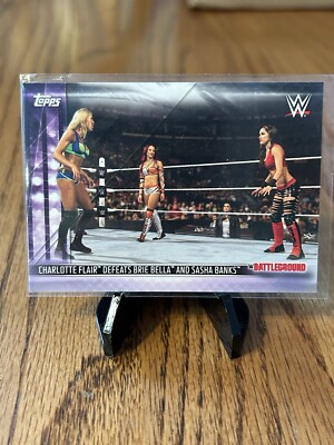 2019 Topps WWE Womens Revolution #DR-3 Charlotte Flair Defeats Brie Bella /Sasha