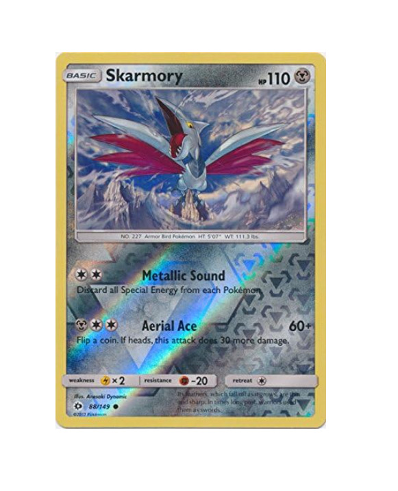 Pokemon - 88/149 - Skarmory - Reverse Holo - Sun and Moon - NM/M