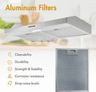 30 inch Stainless Steel Under Cabinet Range Hood Kitchen Vent Carbon Filter +LED