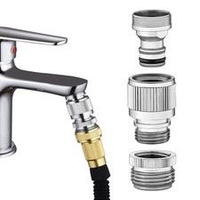 Sink Faucet Quick Connector,Faucet Adapter for Sink Connection Shower Hose/Ga...