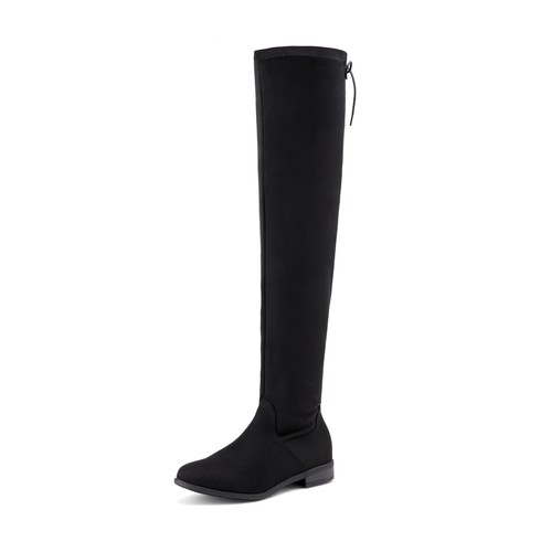 DREAM PAIRS Womens Ladies Over The Knee Boots Stretch Flats Thigh High Boots - Picture 22 of 33