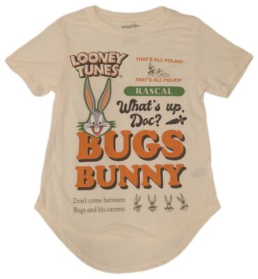 Looney Tunes (Jr's) Womens Beige Bugs Bunny Tee Shirt T-shirt