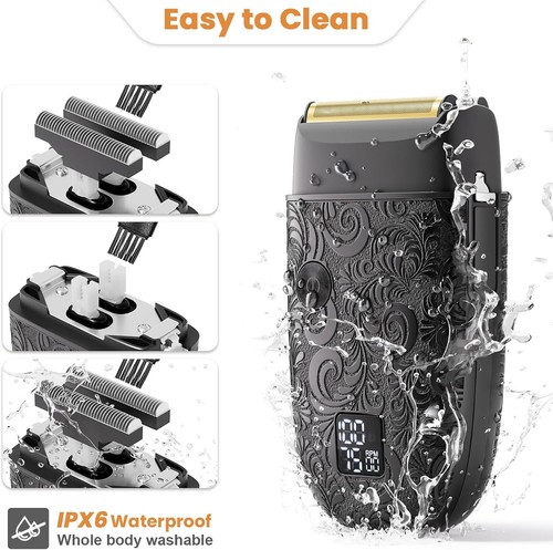 Bestauty Electric Foil Shaver for Men Travel Razor Triple Head Wet Dry Recharge - Picture 3 of 4