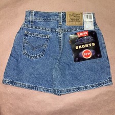 Vintage 1990  s Levi  s 491 Girls Denim Ahorts, Deadstock Size 7