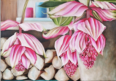 Oil painting on canvas Flowers Botanical art Floral Afford wall art Home dekor