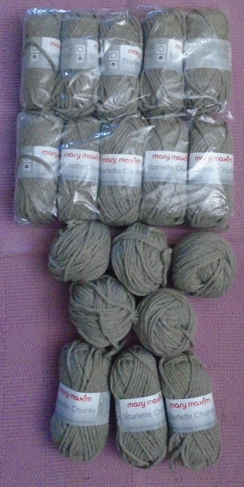 Mary Maxim Starlette Chunky Yarn - 18 skein lot - Color: Latte - Some New Skeins - Image 2 of 4