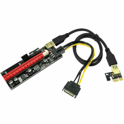 (Pack of 3) PCI-E Riser 1x to 16x Ver 009S . Ver 009S . Mining ETH,BTC
