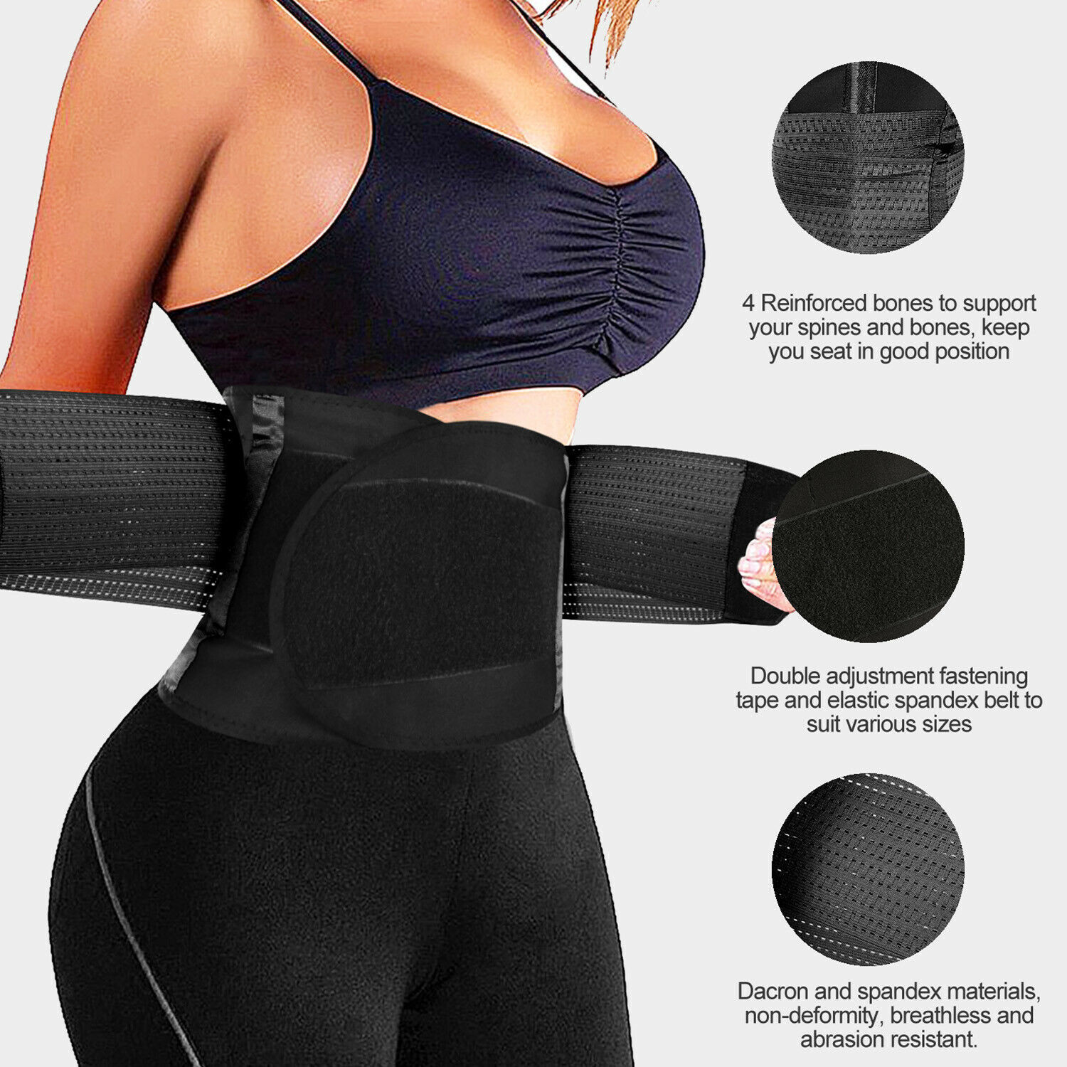 Sweat Belt Men Body Shaper Slim Waist Trainer Sauna Weight Loss Trimmer