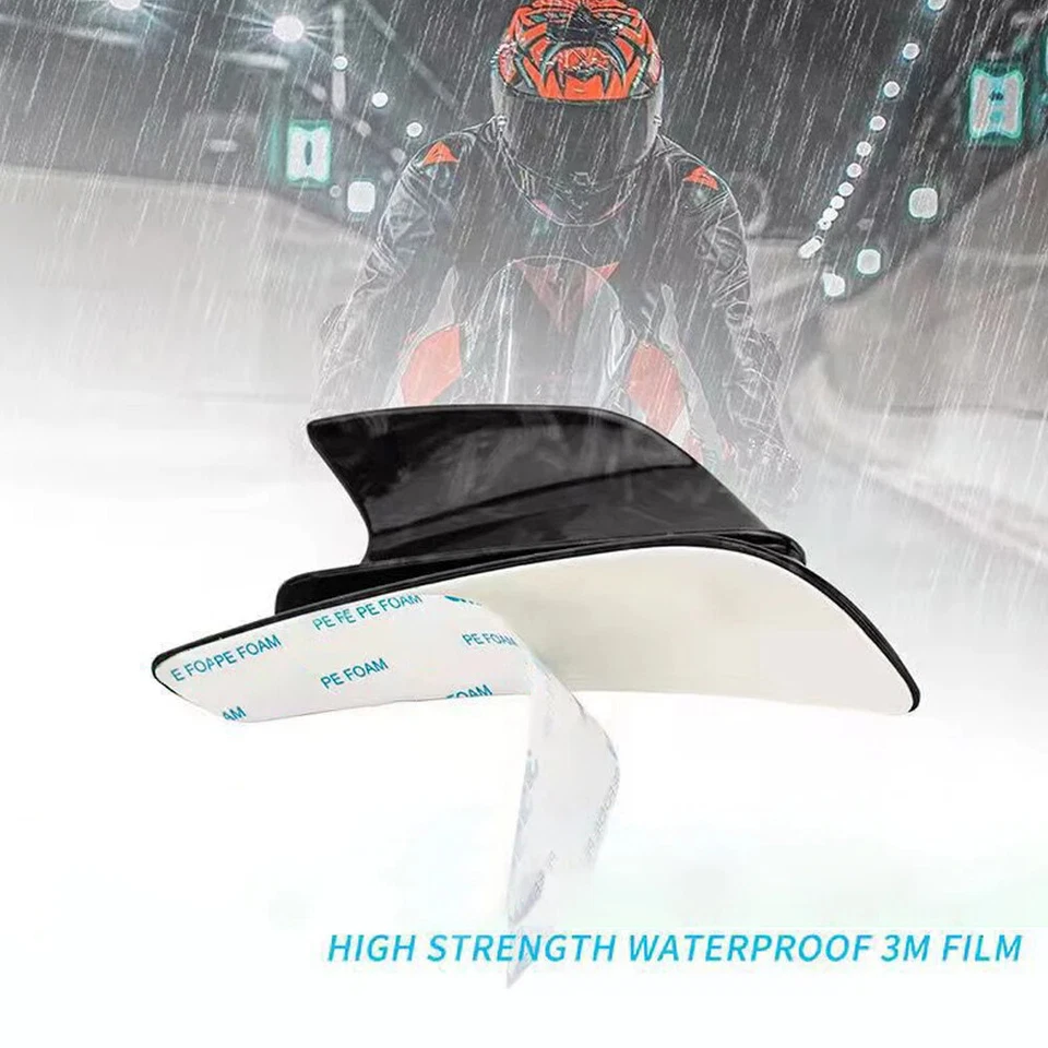 2Pcs Universal Winglet Matte Side Wing Kit Spoiler Air For Honda Yamaha Kawasaki - Image 2 of 4