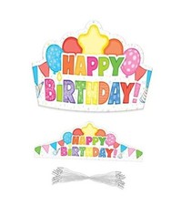 Carson Dellosa 30-Piece Birthday Crowns for Kids, Happy Birthday Party Hats