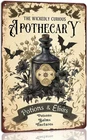 Vintage Halloween Metal Tin Sign Apothecary Potions Wall Decor 8x12 Inches