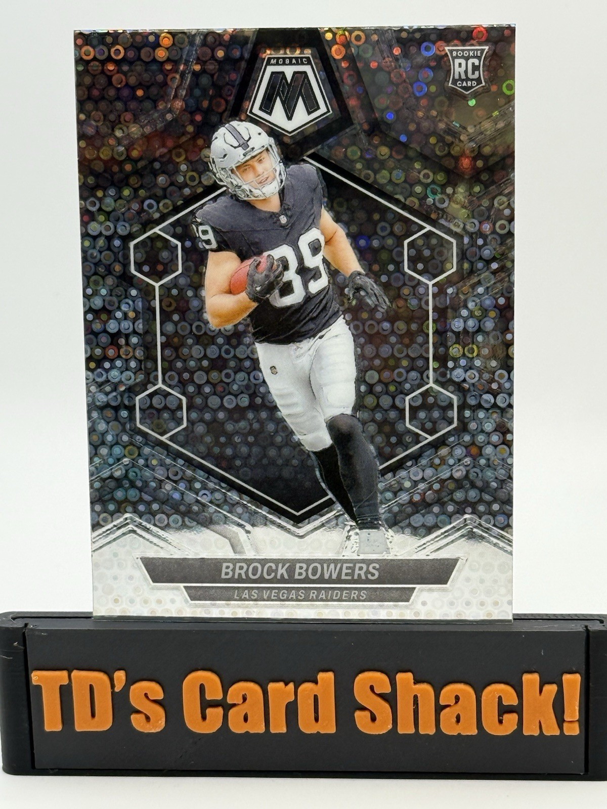 2024 Mosaic- Brock Bowers - No Huddle #313  💯💯💯🔥🔥🔥!!! Prizm Disco