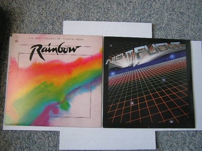 2 K-Tel LP's Night Flight & Rainbow Joey Scarbury/Santana/Commodores/Dirt Band