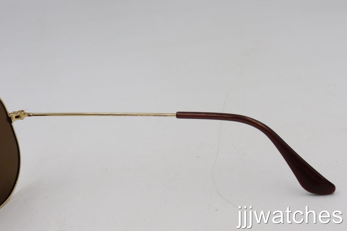 Ray-Ban Polarized Aviators Sunglasses RB3025 Gold/Brown 58-14-135 001/57 204 Amazon.com: RAY BAN AVIATOR RB3025 Sunglasses - Gold/Brown  main image 2