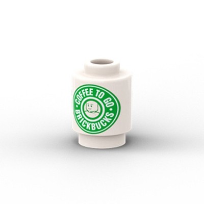 Coffee to Go Cup   Custom printed original LEGO  brick tile / 31153