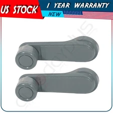 2pcs Window Winder Crank Handle Left & Right Gray Fits Nissan For Hardbody Truck