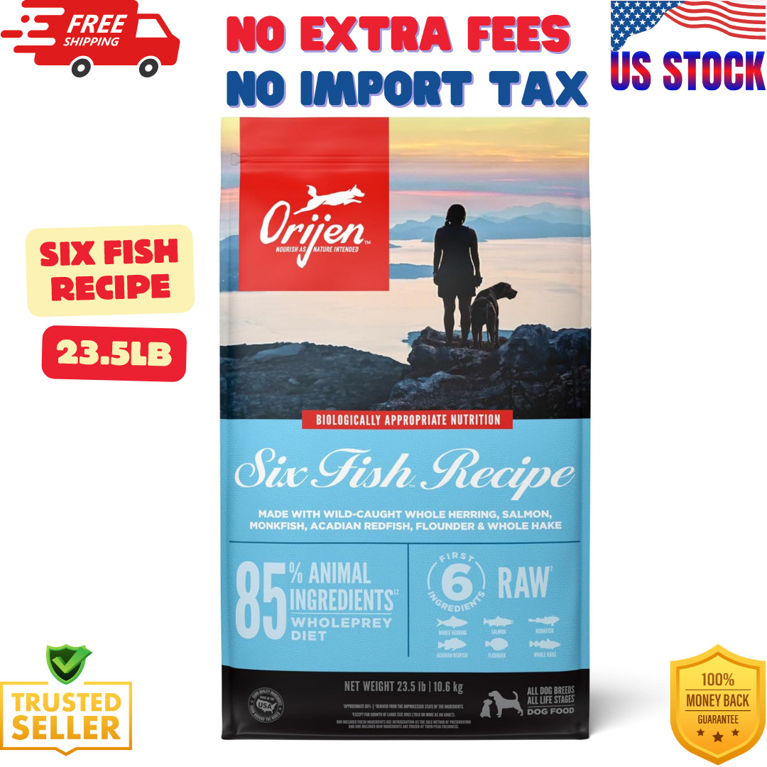 ORIJEN Six Fish Grain-Free Poultry Free High-Protein Dry Dog Food, 23.5-lb bag